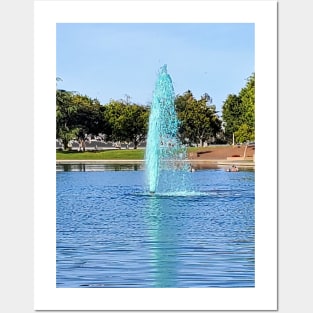 Fountain In The Pond Photography My Posters and Art